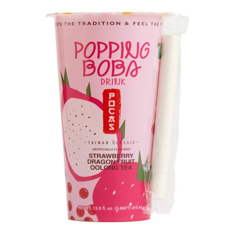 POPPING BOBA RTD (STRAWBERRY DRAGON FRUIT OOLONG TEA 12 / 13.8 oz.