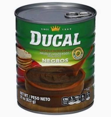 Ducal Refried Black Beans Lata 12 x 29 oz  (2997)